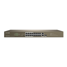 16FE+2GE/1SFP Unmanaged Switch With 16-Port PoE