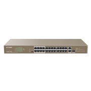 24FE+2GE/1SFP Unmanaged Switch With 24-Port PoE