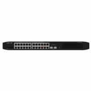 26-Port Gigabit Smart POE Switch, 24 Gigabit RJ45 POE/POE+ Ports, 2 SFP Slots, 370W PoE power budget,19-inch Rack-mountable Steel Case 