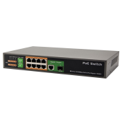 8 x 100Mbps PoE + 1 x 1000Mbps UpLink + 1 x SFP PoE Switch